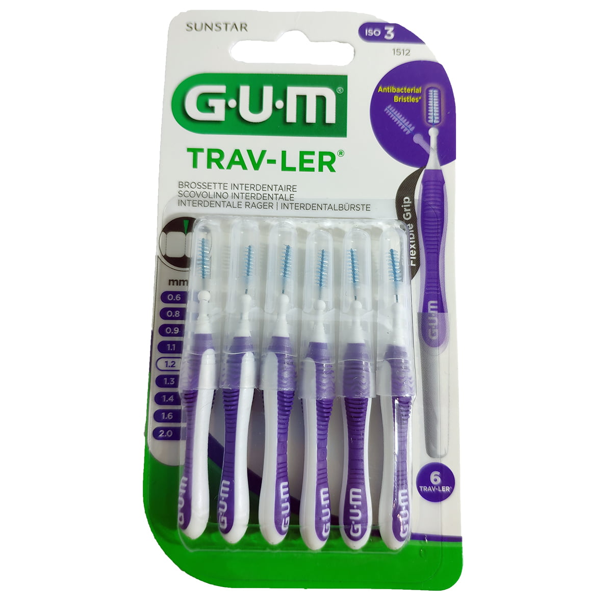 Gum Trav-Ler 6 Scovolini 1.2 mm Iso 3 1512