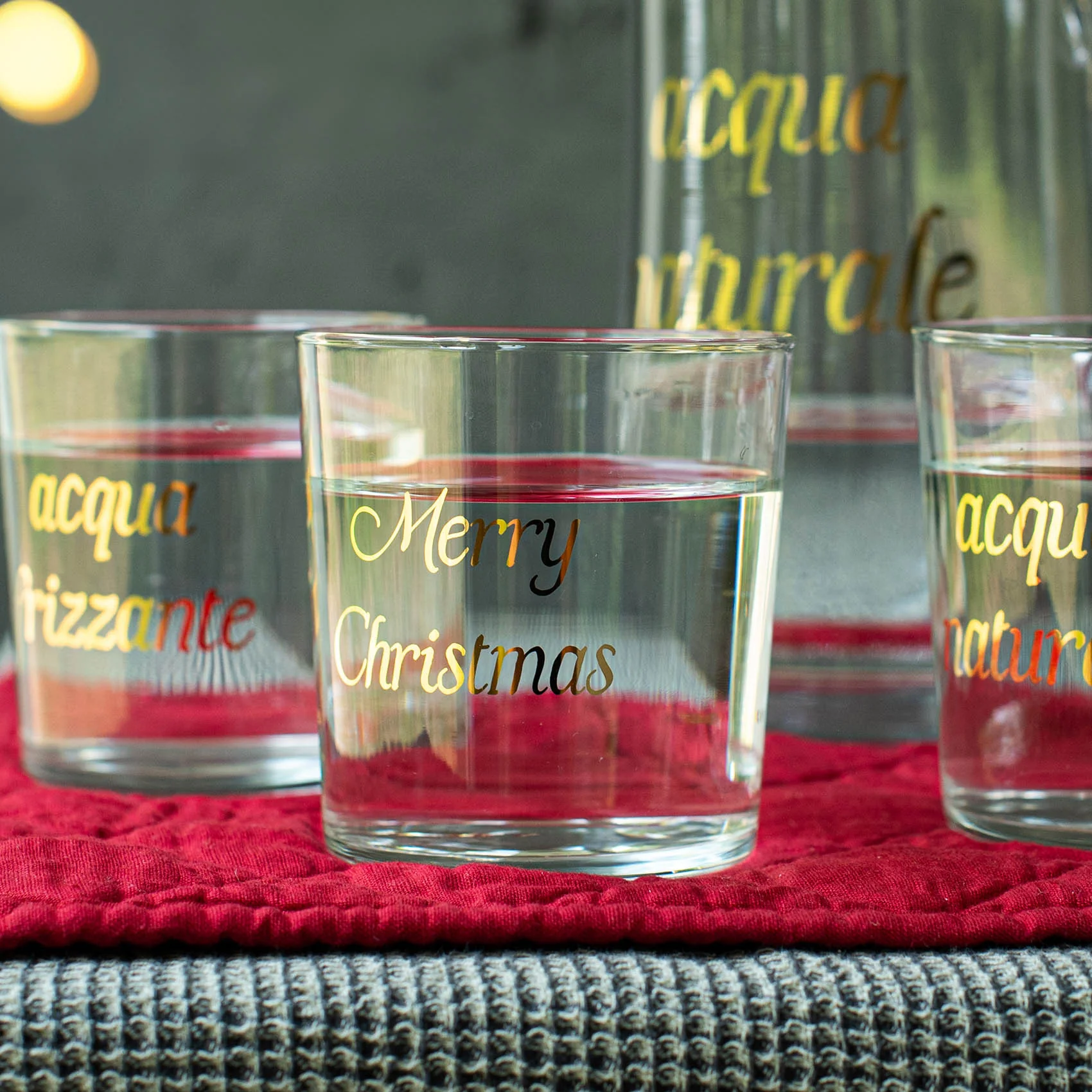 Simple Day Set 6 Bicchieri Acqua Merry Christmas Oro - immagine 2