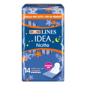 Lines Assorbenti Idea Notte Ali Ripiegato x 14